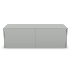 Meuble de rangement bas double avec portes - gris